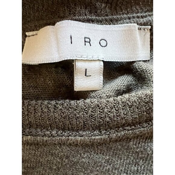 IRO Marvina army green distressed holey lightweight linen top L grunge designer - Picture 5 of 10